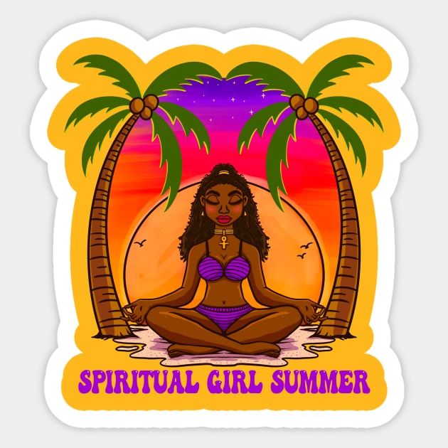 Spiritual Girl Summer Sticker by AlignedBaddie